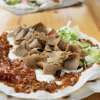 Turkse pizza met döner en groente